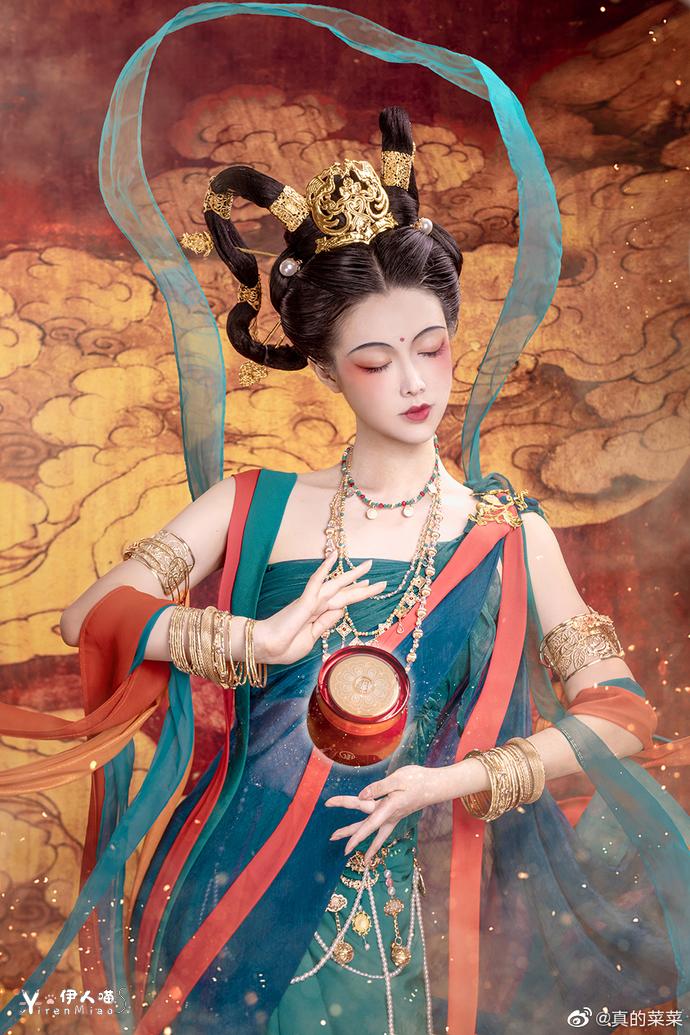 真的菜菜cosplay敦煌飞天作品 (7).jpg