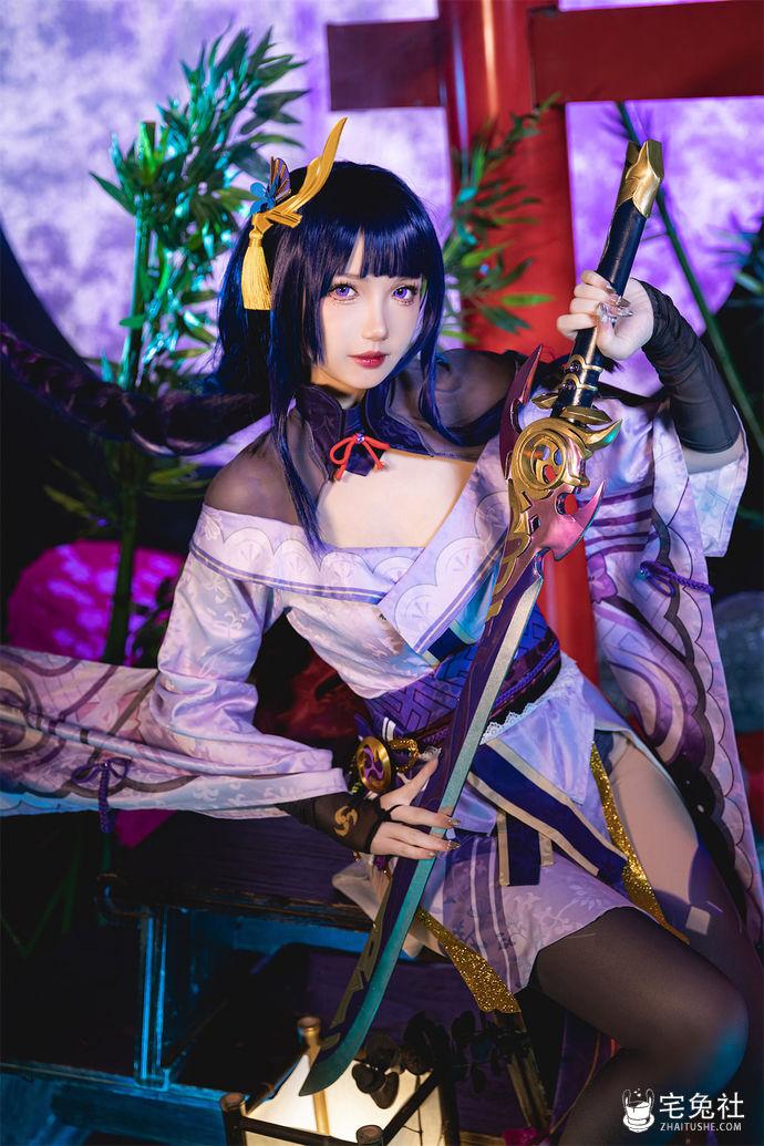 雪晴Astra cosplay作品 雷电将军 (1) 宅兔社.jpg