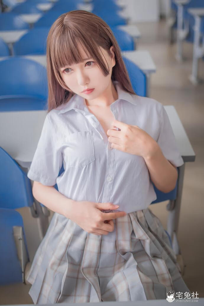 白金saki cosplay作品009 制服黑丝 (2) 宅兔社.jpg 白金Saki全套cos图片合集 B站博主时期的黑历史是什么?