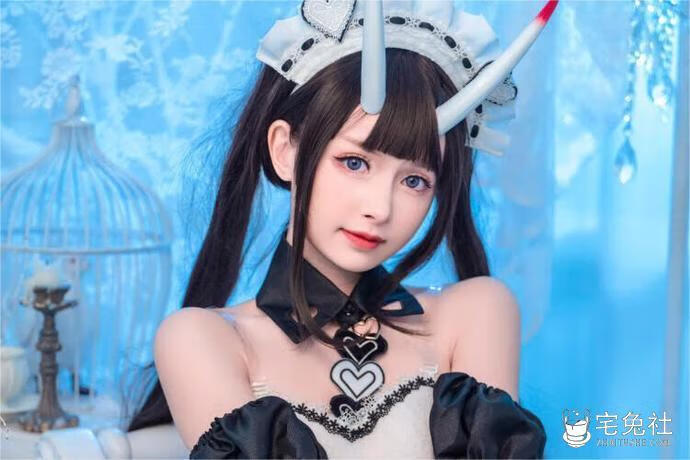 河豚抚子 cosplay作品013 能代女仆 (1) 宅兔社.jpg 河豚抚子全套作品图合集 能代女仆cos清新小仙女