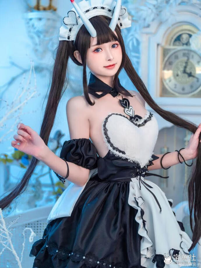 河豚抚子 cosplay作品013 能代女仆 (2) 宅兔社.jpg 河豚抚子全套作品图合集 能代女仆cos清新小仙女