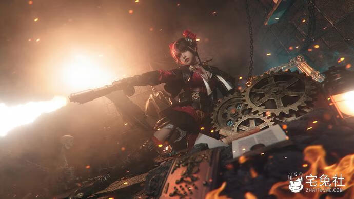 六二二同学 cosplay作品001 天谕手游 炎天 (1) 宅兔社.jpg 六二二同学全套的图片合集 胶衣战斗天使阿丽塔