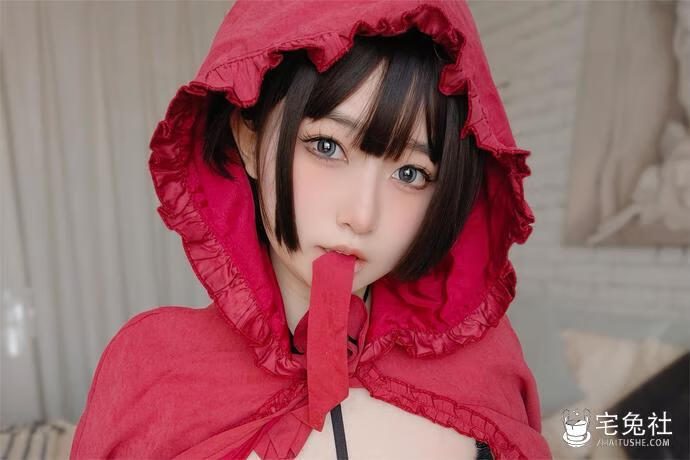 女主K - cosplay作品25 小红帽和红苹果 (1) 宅兔社.jpeg 女主K全套作品图合集 巴蜀小仙女魅力可爱两不误