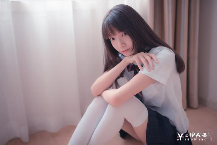 祖木子 cosplay作品004 邻家白丝清新女孩 (1) 伊人喵.JPG 网红祖木子好看的图片合集 清纯可人的日系萌妹子