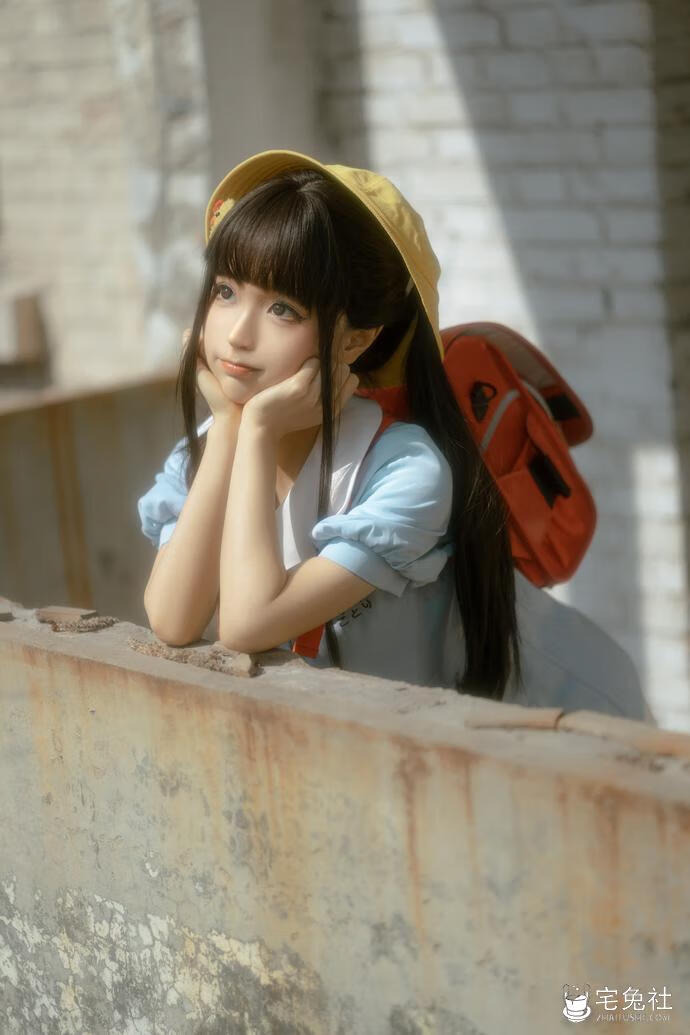 童趣与创可贴融合!蠢沫沫小黄帽cosplay系列让你感受可爱无限! 宅兔社 (2).jpg 童趣与创可贴融合!蠢沫沫小黄帽绅士版cosplay系列让你感受可爱无限!