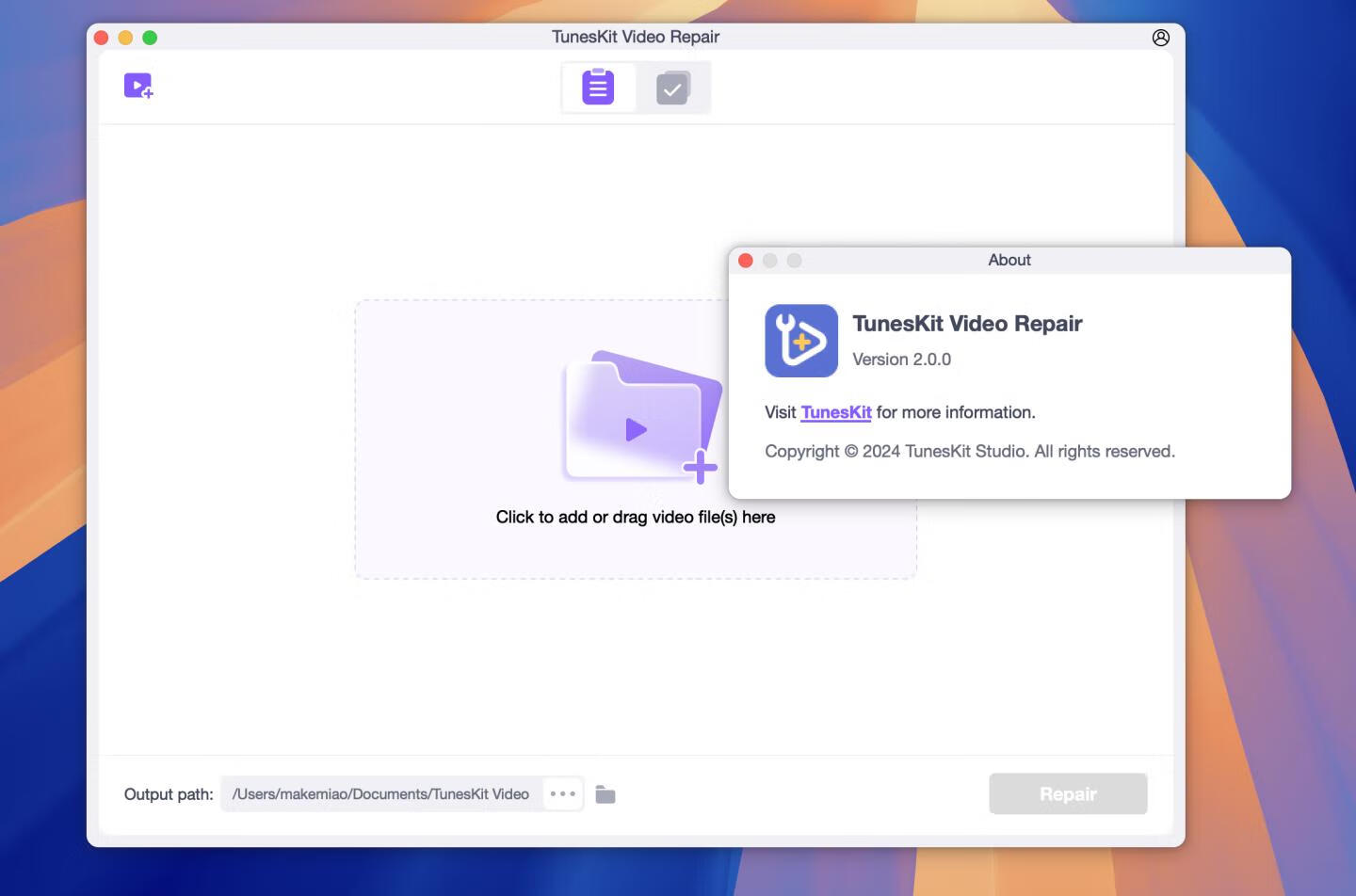 TunesKit Video Repair for mac v2.0.0激活版 视频修复工具