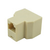 

Jia Pei TV-211 network connector RJ45 network dual-pass cable docking extension through module beige