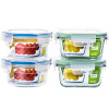 

【Jingdong Supermarket】 Bei Teisi (BestHA) heat-resistant glass preservation box four-piece (400ml * 2 + 450ml * 2) oven refrigerator microwave oven lunch box RL4-02