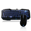 

Trolley (AULA) Thrunken Mouse Set Backlit Game Keyboard Mouse Black Edition