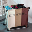 

Ou Runzhe folding hamper three Oxford cloth iron basket storage baskets