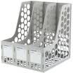 Comix B2013 ABS durable triple file bar file box file frame gray office stationery