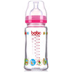 

Music baby bobo newborn baby wide mouth glass bottle 240ml red - imported bottle