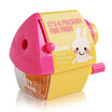 

Deli 0644 Q version of the mini-type house pencil sharpener yellow blue pink random