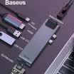 Baseus Portable 7 en 1 HUB USB Tipo-C Dual USB 30 HDMI RJ45 Adaptador Computadora MacBook computadora portátil Accesorio OTG