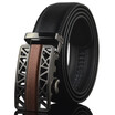 Xsby Mens Slide Ratchet Dress Leather Belt With Automatic Zip Buckle Click Strap xsby kopen in de aanbieding