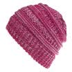 Sombrero de punto elástico de niña de la muchacha Sombrero desordenado Cola de caballo Gorro holey Sombreros calientes Invierno