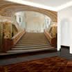 Papel pintado de la foto de encargo 3D del corredor del pórtico europeo wallpaper fotografía de la boda palacio de oro escaleras wallpaper mural