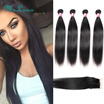 Ms Luna Hair 4 Bundles Straight With Closure 8A Peruvian Virgin Human ms luna hair kopen in de aanbieding