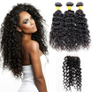 Dream Diana 8A Brazilian Water Wave 34 Bundles With Closure Unprocessed Virgin Human Hair Lace 4X4 Free Part Can Be Dyed dream diana kopen in de aanbieding