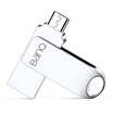 banq T60 OTG high-speed mobile phone U disk USB30 Micro USB dual interface full metal phone dual-use U disk boutique version of snow silver