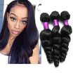 Abalance 4Pcs Brazilian Virgin Hair Loose Wave Natural Black Peruvian Malaysian Weave Bundles Top Extensions abalance kopen in de aanbieding