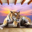 Papel pintado de encargo de la foto Tiger Animal Wallpapers 3D grande Mural Dormitorio Sala de estar Sofá TV Telón de fondo 3D Wall Murals Wallpaper Roll