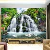 Custom 3D Mural Wallpaper para Wall Beautiful Nature Landscape Photo Waterfall Ducks Papel de pared para Room Decor TV Sofa Backdrop