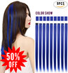 Rhyme Blue Colored Clip Inon Hair Extensions 20 9Pcs Girlsdolls Wig Pieces huismerk kopen in de aanbieding
