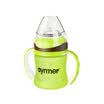 Aynmer AYM-9636 Newborn Wide-bore Glass Bottle with Silicone Case Drop-proof Baby Bottle Anti-flatulence Baby Products Green 120ml