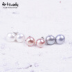 Artilady Genuine Pearl 925 sterling silver stud Earrings pearl jewelry Natural Freshwater Pearl Earrings For Women Jewelry