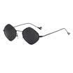 SHAUNA Diamante de moda Sharp marco de metal Mujeres Gafas de sol vidrios de lente teñidos claros de los hombres de la vendimia