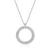 Aiyaya Fashion Jewelry Micro Cubic Zircon Pave Round Circle Pendnat Necklace Chain