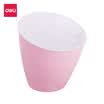 Deli deli papelera de escritorio creativa puede 18L cubo de almacenamiento de escritorio simple voltear polvos multipropósito 18830