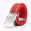 Xhtang Malefemale Youth Casual Rockroll Metallic Stripe Canvas Belt xhtang kopen in de aanbieding