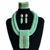 Fashion Purple Bib Style Manual Necklace African Wedding Beads Crystal Jewelry Set For Women Nigerian Bridal Costume Jewelry