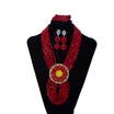 Fashion Trend Nigerian Wedding Crystal Jewelry Set For Women Green African Beads Jewelry India Bridal Costume Necklace Set