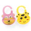 Tianmei Youke TEENUNIX two loaded silicone bib baby three-dimensional waterproof food meal large baby feeding bib children eating pocket set saliva towel