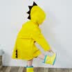 Many beautiful memories baby children raincoat girls boys kindergarten students children children polyester cloth poncho cartoon dinosaur yellow L code