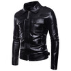 Aowofs Europe Code 2018 Foreign Trade Mens Motorcycle Multi Zipper Printed Leather Punk Harley Jacket B037 aowofs kopen in de aanbieding