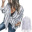 Meihuid Au Women Casual Stripe Cotton Ol Tops T Shirt Ladies Long Sleeve Tee Blouse meihuid kopen in de aanbieding