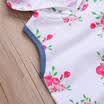 Lindo mameluco floral recién nacido niña sin mangas con capucha mono trajes de mono