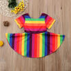 Canis Uk Kids Baby Rainbow Girl Party Tulle Tutu Dress Wedding Summer Dresses Princess canis kopen in de aanbieding