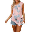 Duopindun Usa Women Floral T Shirt Blouse Tees Irregular Hem Side Button Vests Tank Tops duopindun kopen in de aanbieding Duopindun Usa Women Floral T Shirt Blouse Tees Irregular Hem Side Button Vests Tank Tops duopindun kopen in de aanbieding