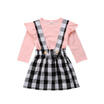 Meihuid Plaid Toddler Baby Girls Tops T Shirt Suspender Skirt Dress Outfits Clothes Au meihuid kopen in de aanbieding Meihuid Plaid Toddler Baby Girls Tops T Shirt Suspender Skirt Dress Outfits Clothes Au meihuid kopen in de aanbieding
