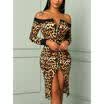 Vestido de club de cóctel de fiesta de noche Slim Bodycon de manga larga sexy para mujeres del Reino Unido
