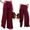 Mujeres Casual Palazzo Cintura alta Carrera ancha Pierna ancha Culottes Pantalones Pantalones sueltos