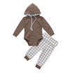 Duopindun Newborn Infant Baby Boy Hooded Romper Topsplaid Pants Leffings Outfits Clothes duopindun kopen in de aanbieding Duopindun Newborn Infant Baby Boy Hooded Romper Topsplaid Pants Leffings Outfits Clothes duopindun kopen in de aanbieding
