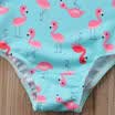 Bebé Niños Niñas Flamingo Bikini de un hombro Traje de baño Traje de baño Baño de una sola pieza
