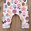 Toddler Infant Kids Baby Girl Mameluco mono Trajes Traje de huevo de Pascua Bunny