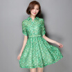 Joy Collection Mazoe Europethe United States Temperament Shirt Collar Printing Chiffon Waist Short Sleeve Dress S6612 Green joy collection kopen in de aanbieding Joy Collection Mazoe Europethe United States Temperament Shirt Collar Printing Chiffon Waist Short Sleeve Dress S6612 Green joy collection kopen in de aanbieding
